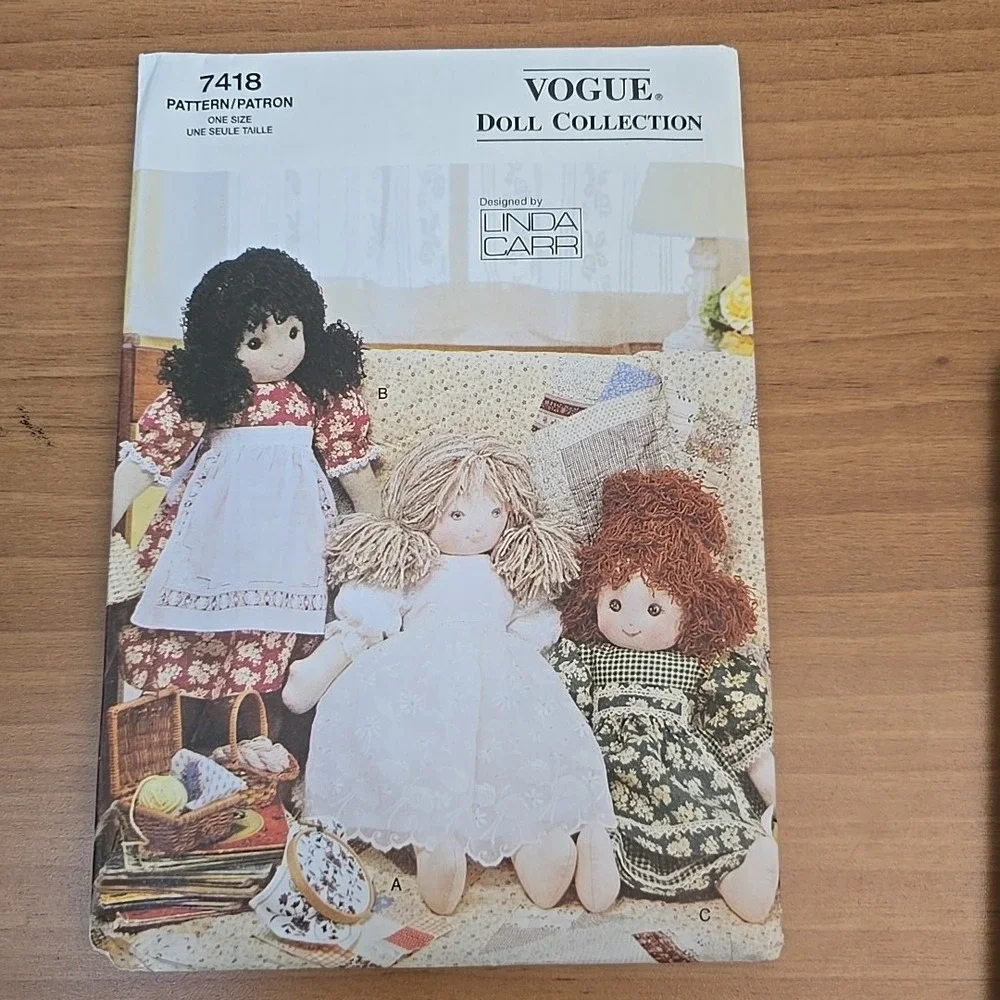 VOGUE Doll‎ Collection & McCalls Crafts Doll & Plush Sewing Patterns Bundle of 3